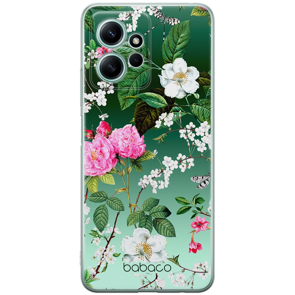 Babaco ERT GROUP mobile phone case for Xiaomi REDMI NOTE 12 4G original and officially Licensed pattern Flowers 035 optimally adapted to the shape of the mobile phone, case made of TPU