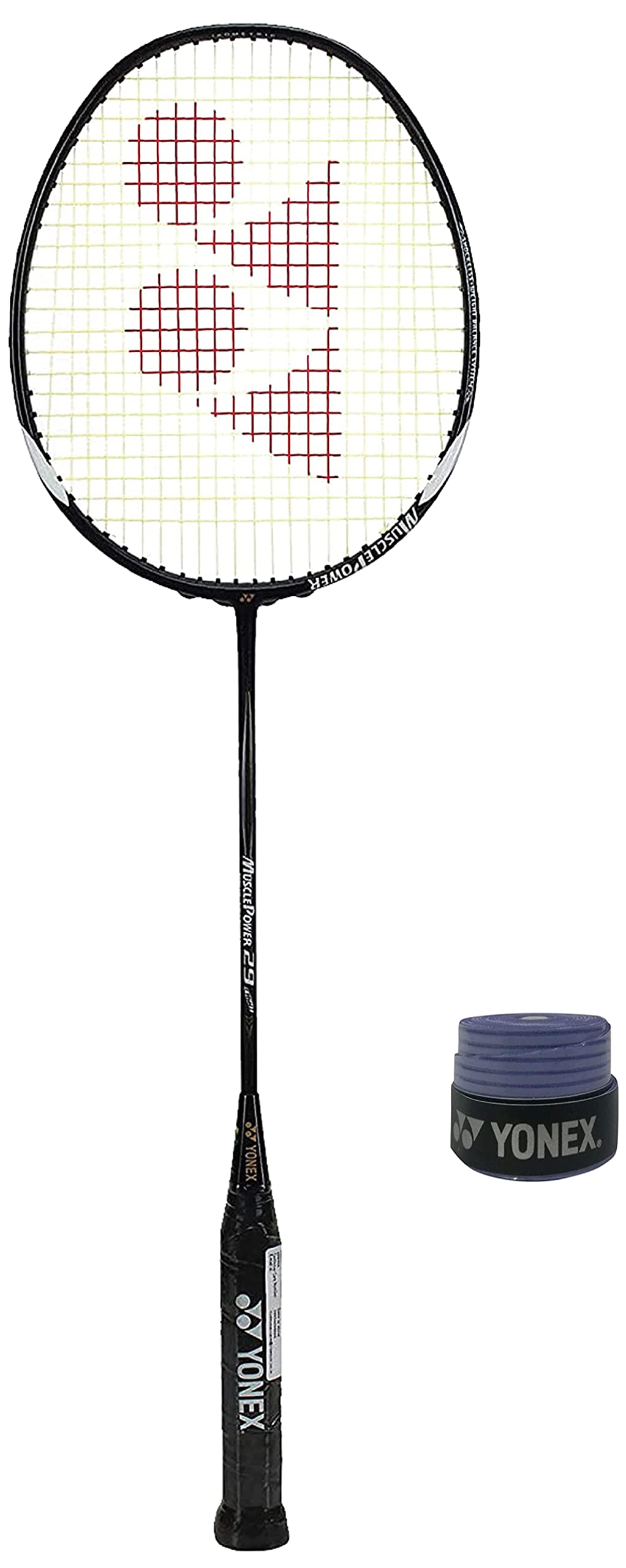 Yonex Graphite Badminton Racquet Muscle Power 29LT Black Grey (G4, 85-89.9 Grams, 30 lbs Tension,Set of 1) & ET 903 E Super Rubber Badminton Grip (Purple) (B09SG4RPJL) Amazon Price History, Amazon Price Tracker