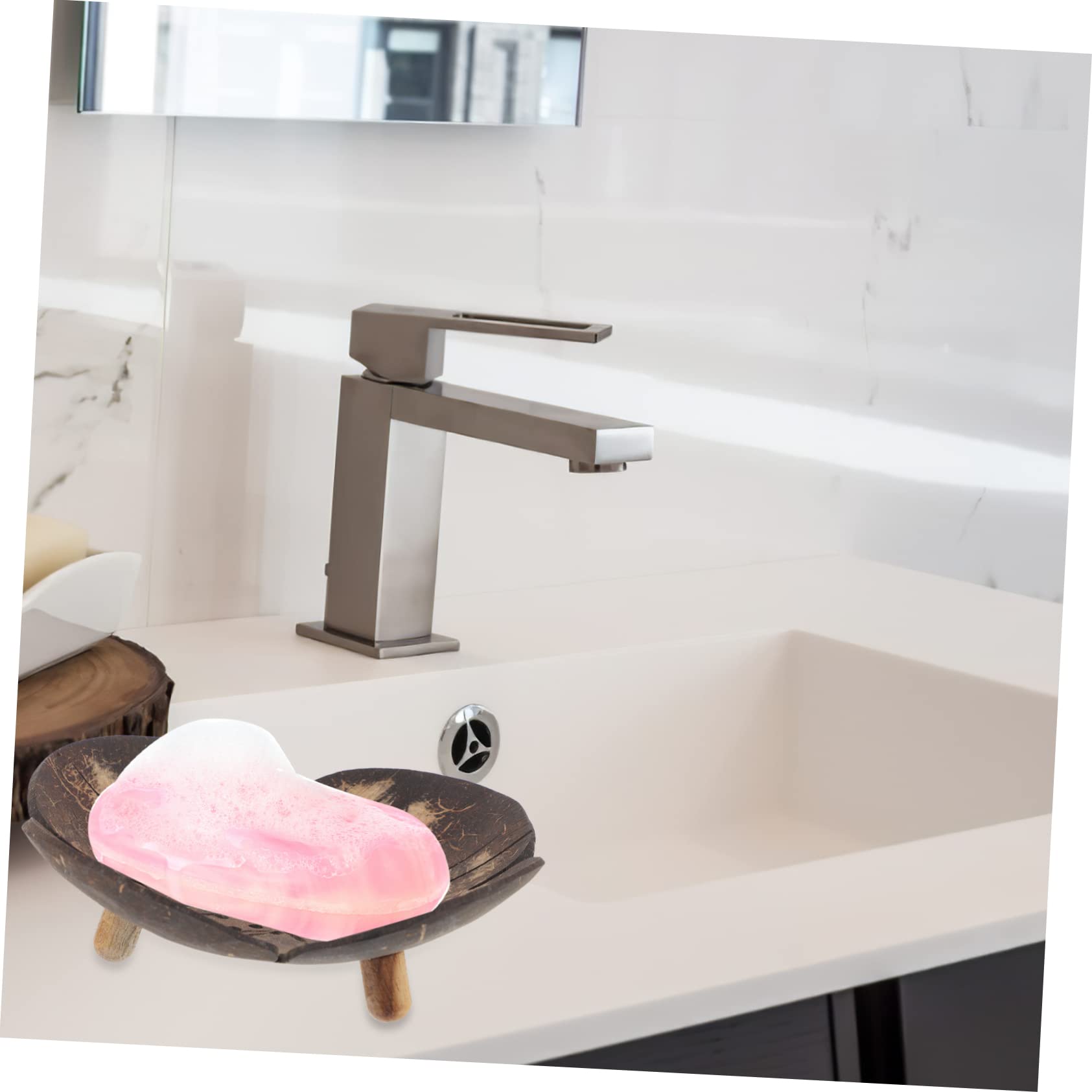 Ciieeo 5 Jaboneras con Forma De Concha para Baño Estilo Pétalo Decoración Acogedora Autodrenante Soporte para Jabón Y Champú.