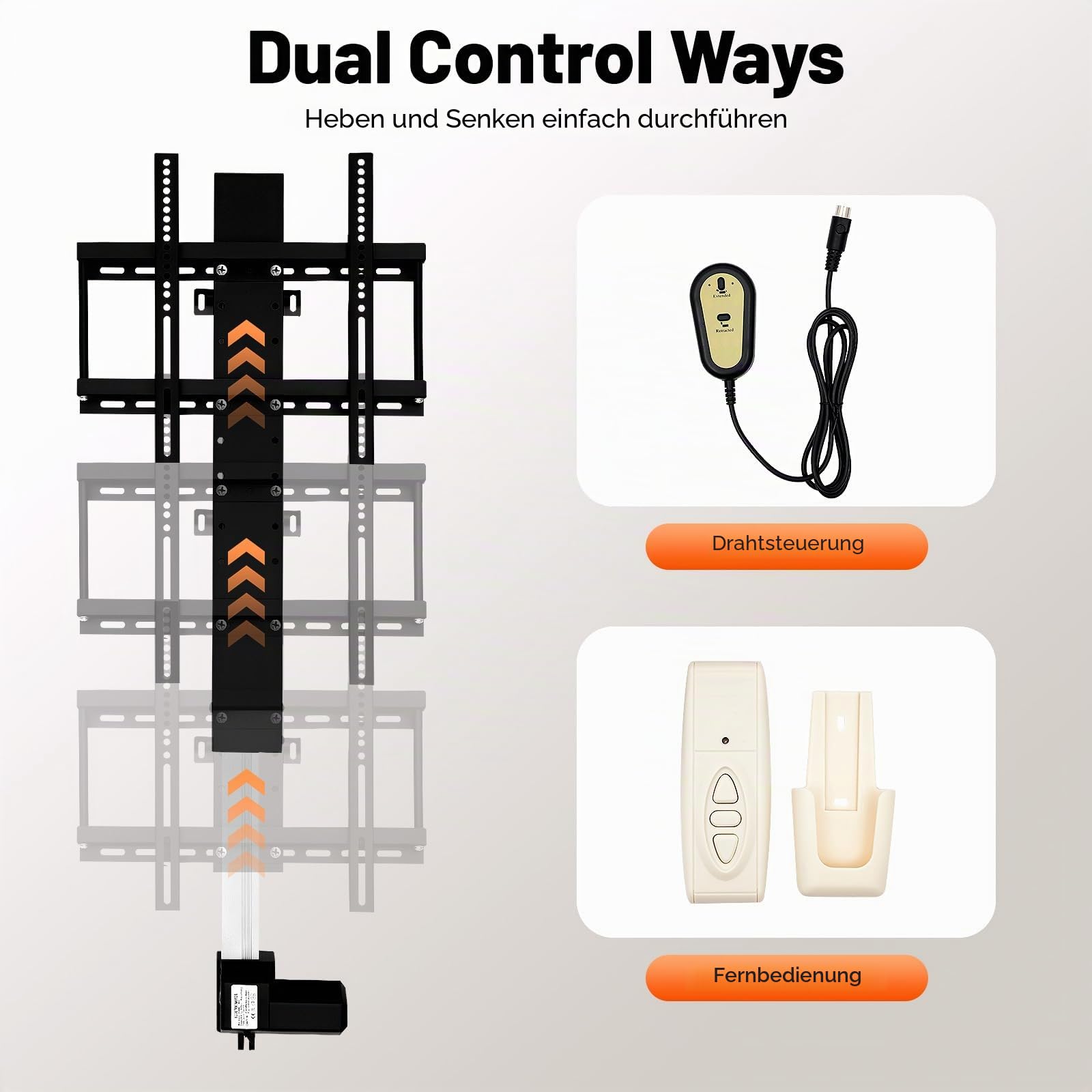 Motorisierter TV-Lift 220V Intelligente Steuerung TV-Ständer mit Fernbedienung, Höhenverstellbar Tischständer TV Lift Elektrisch für Die Meisten 26-57 Zoll Fernseher Plasma Verwendet Werden