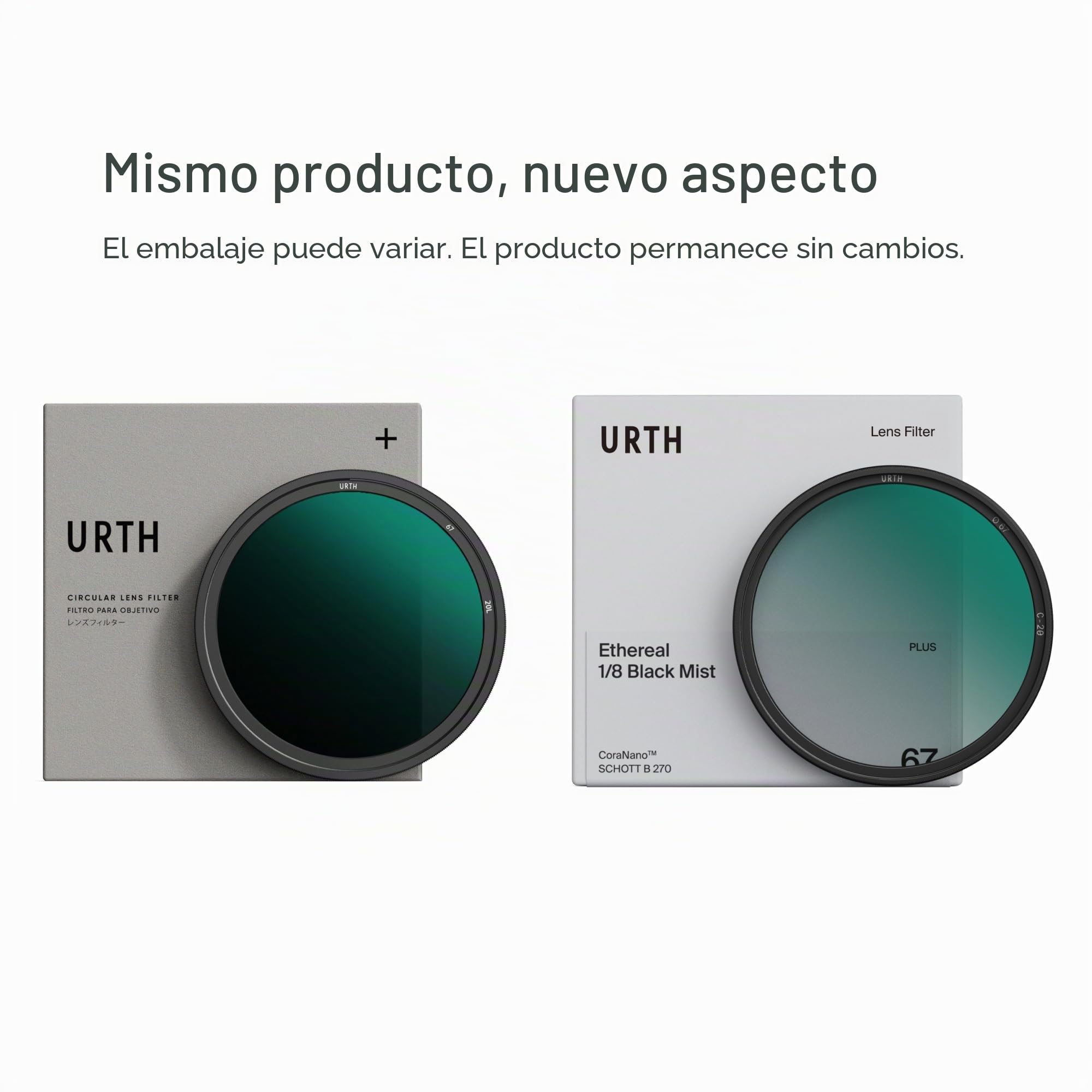 Urth 39 mm Filtro de Difusión ⅛ Etéreo Black Mist (Plus) – Efecto Cinematográfico para Objetivo, Nano-Recubrimiento de 20 Capas, Difusión de Luz para Cámara