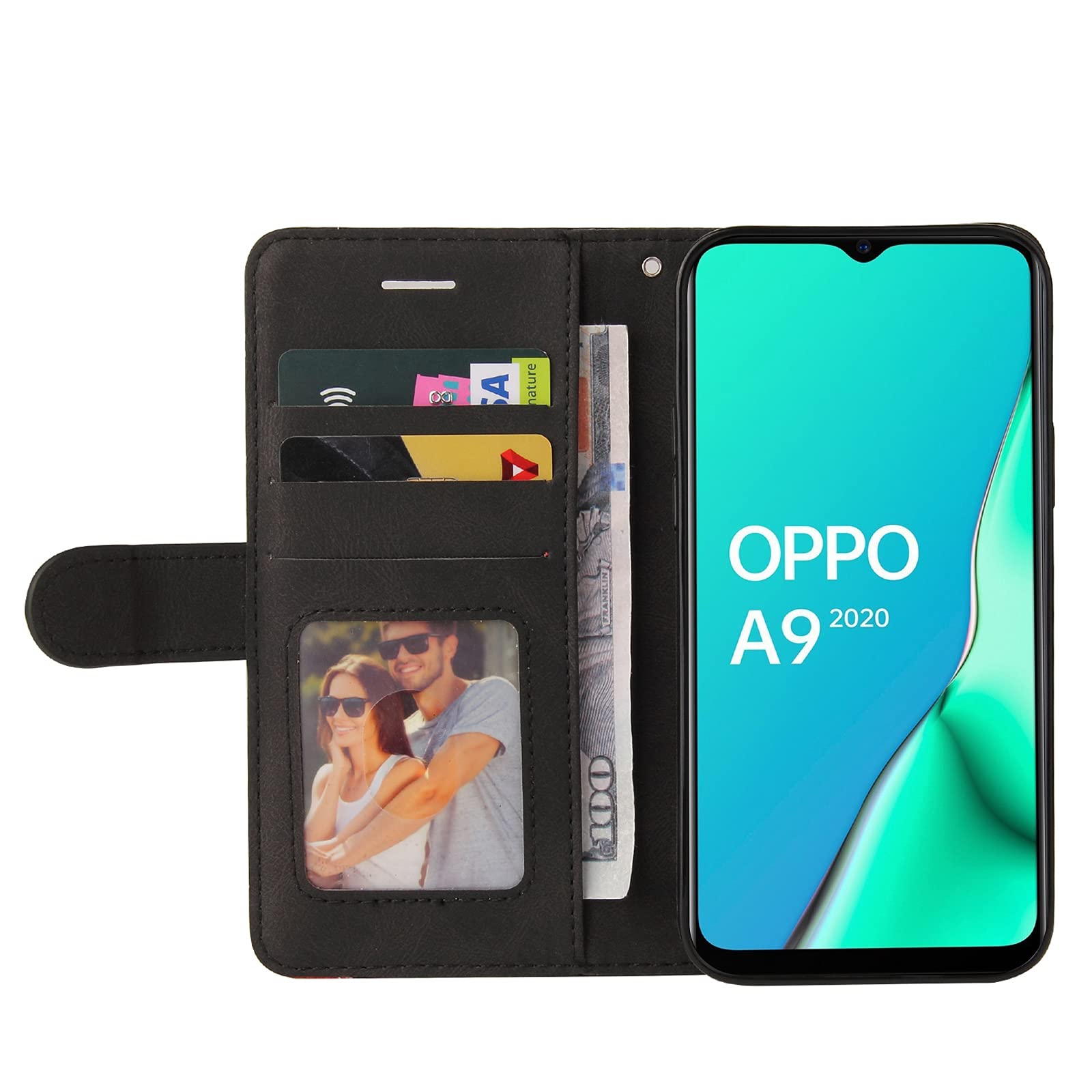 Custodia Portafoglio Per Oppo A9 2020/A5 2020 - Flip Pelle Con Slot Carte, Chiusura Magnetica, Viola Chiaro - Foto 14