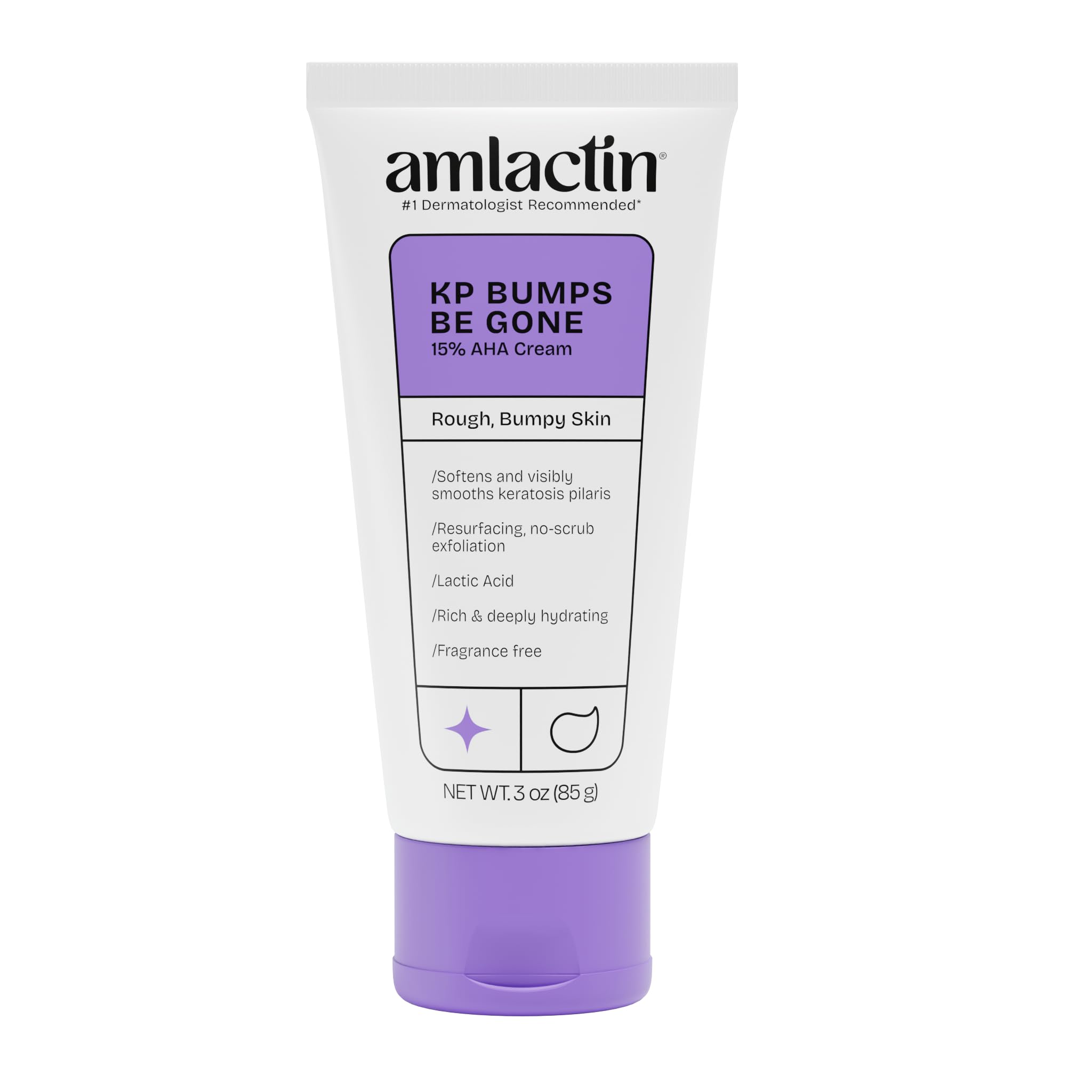 KP Bumps Be Gone, Exfoliating & Hydrating Cream, 3 oz (85 g), AmLactin