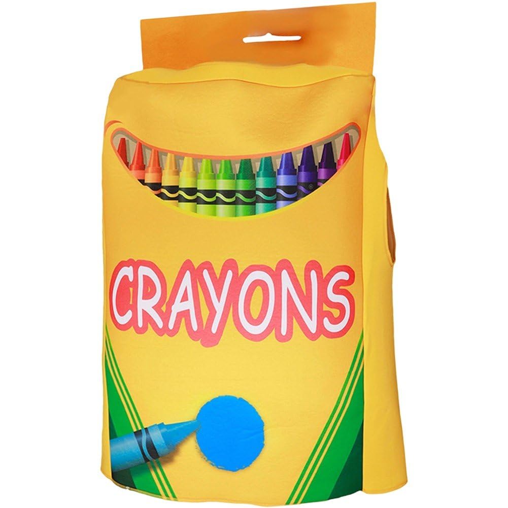 HiyyFloy Halloween Crayon Costume Color Crayon Box Outfit Halloween Cosplay Costume for Men Women Back to School