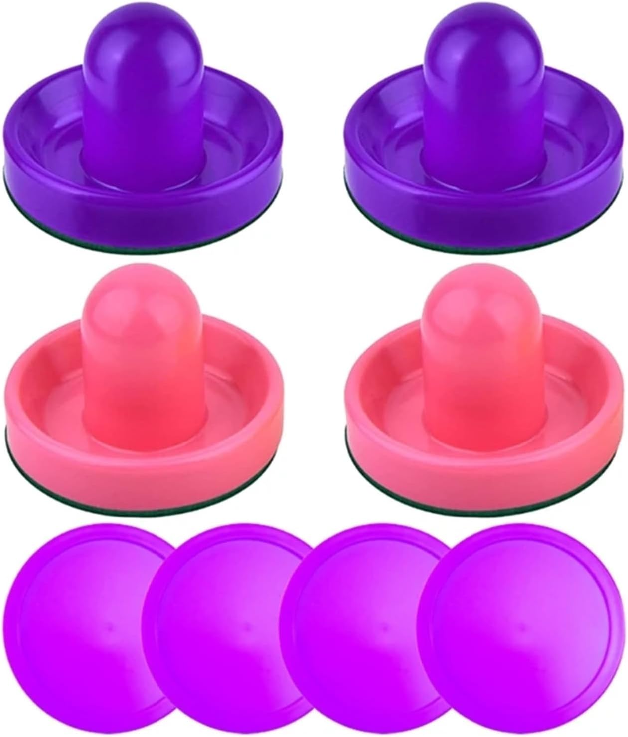 4 Set Air Hockey Pusher and Paddle Replacement Pucks for Game Table Equipment Set