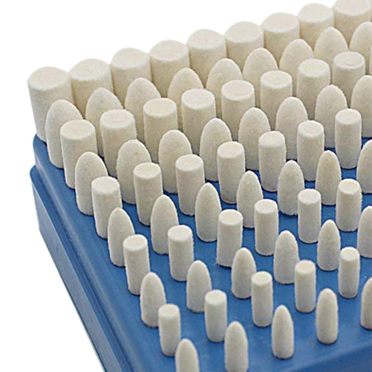 Cabilock Punti di Lucidatura in Lana per Utensili Rotanti Set da 100 Pezzi, Ruota per Lucidatura in Lana per Oggetti in Vetro e Gioielli Colore Casuale
