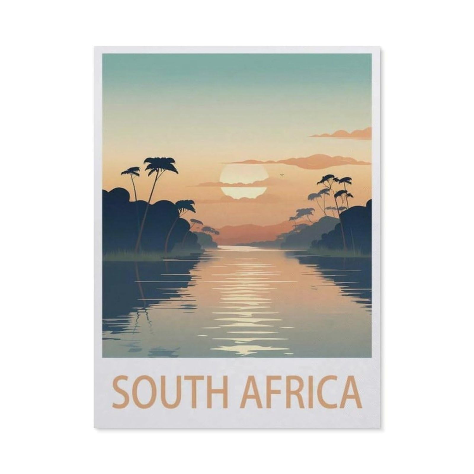 BEAYODKP DIY Diamond Painting，South Africa，Cross Stitch Full Drill 5D Embroidery Mosaic Wall Decor Art（30 x 40 cm/11.81 x 15.74 inches）-CO29