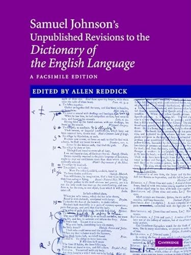 Samuel Johnson's Unpublished Revisions to the Dictionary of the English Language: A Facsimile Edition