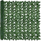 ODTORY Artificial Ivy Privacy Fence Wall Screen, 48x120 in UV-Anti Faux Greenery...