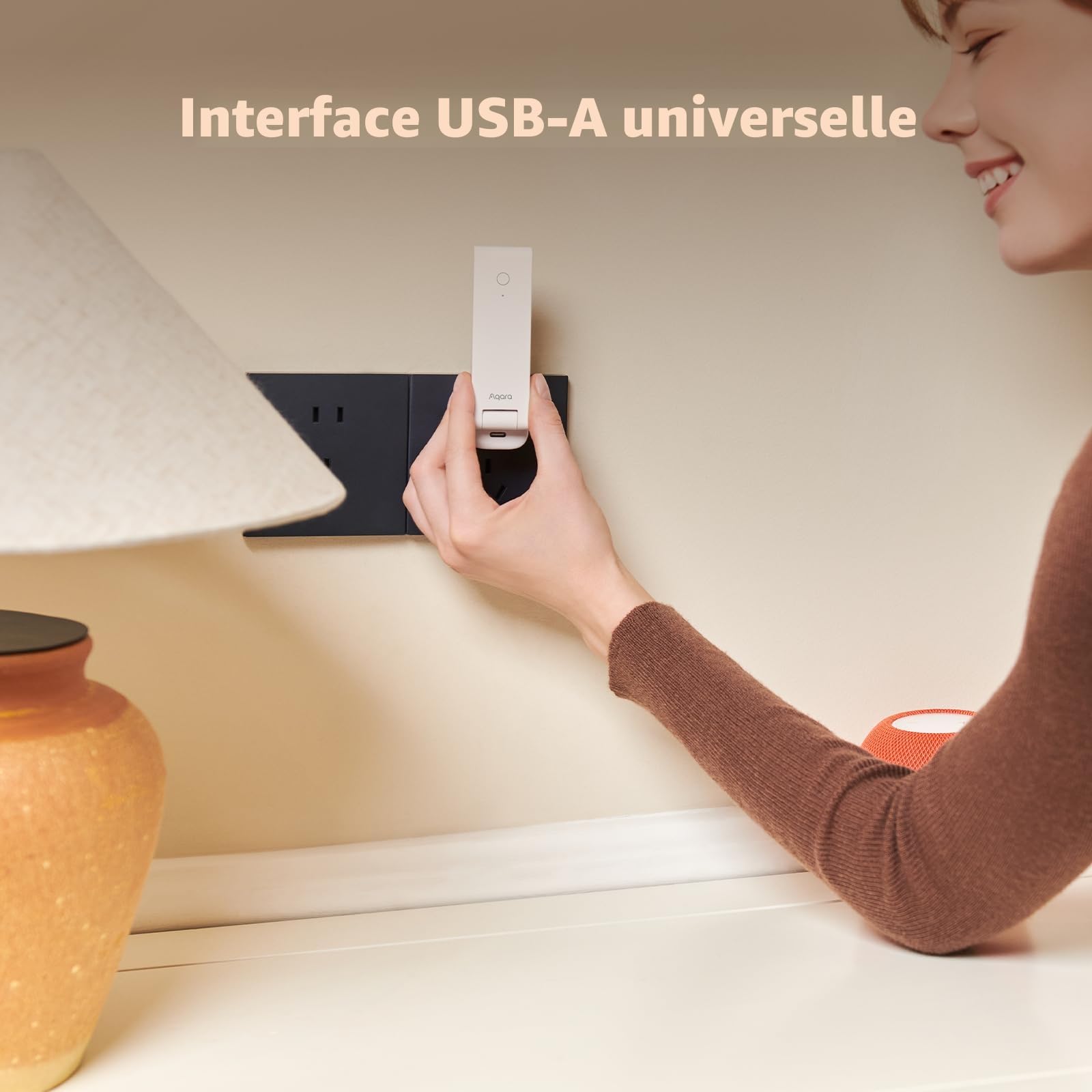 Aqara Hub Intelligent M100, Contrôleur Matter, Routeur de Bordure Thread, Aqara Hub Zigbee/Thread, Wi-FI 6, Compatible avec Alexa, HomeKit, Google Home, IFTTT, Home Assistant