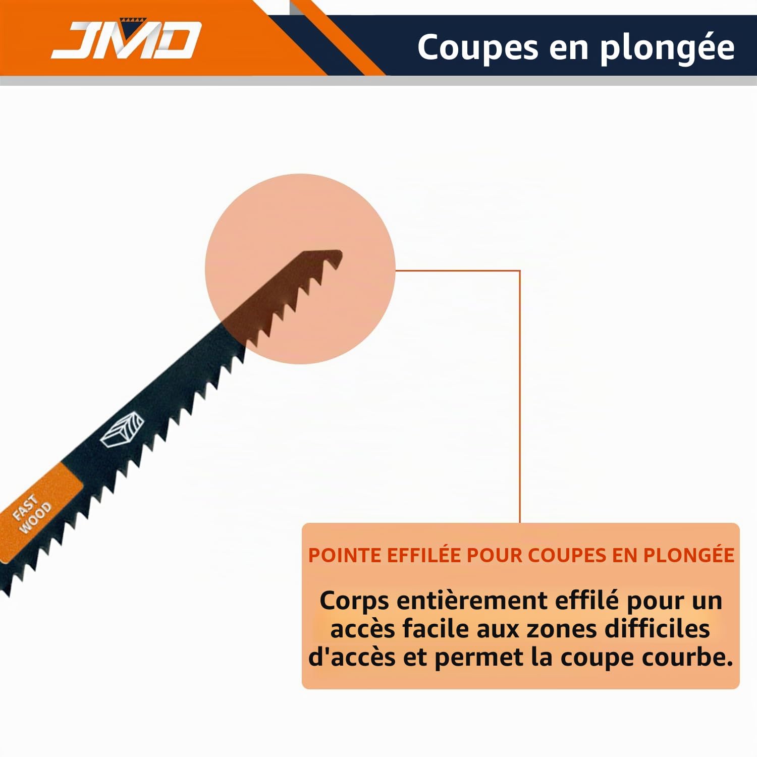 JMD 10 Pièces S644D Lames de Scie Sabre pour Le Bois HCS 152mm 6TPI Lames de Scie Alternative