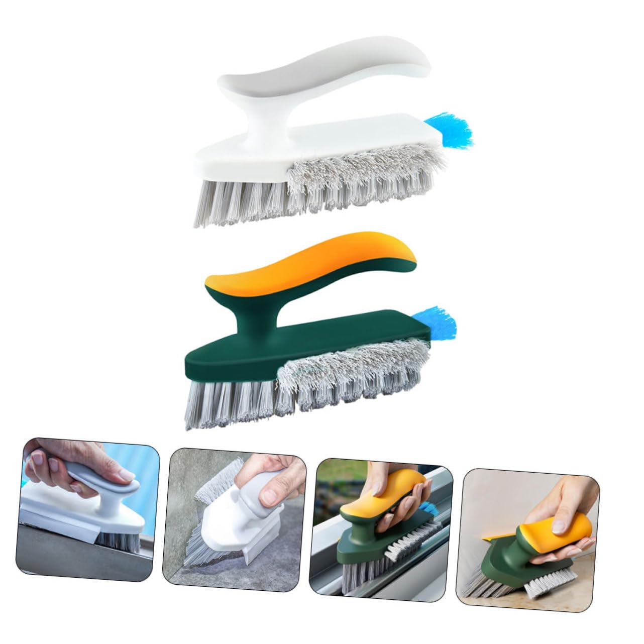 Ciieeo 5 Juegos de Cepillos de Limpieza Multifuncionales para Azulejos para Baño Bañera Suelo Juntas Huecos Encimeras 2 Unidades X 5