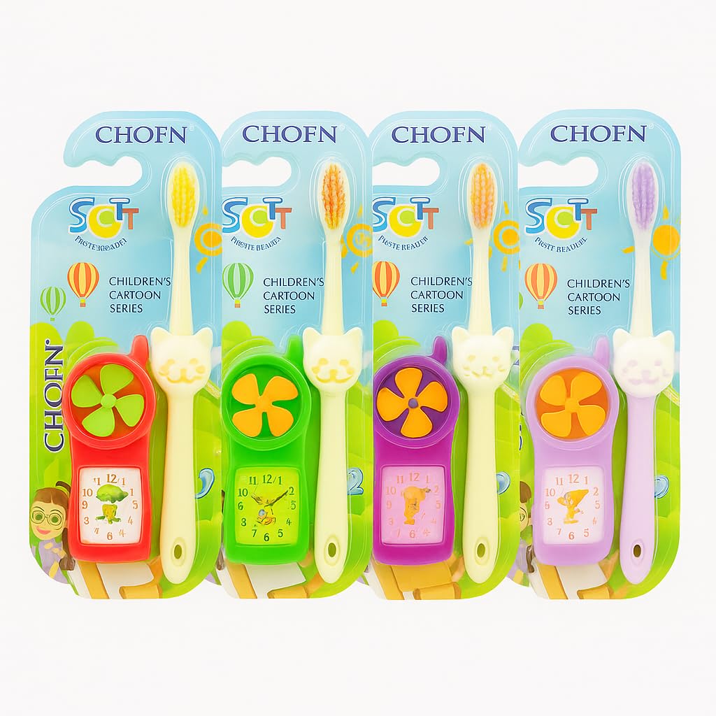 AEREX Baby Cute Toothbrush with Fan Toy | Soft Bristles Toothbrush For 3-6 Years Old Children | Manual Toothbrush For Kids | Gentle Oral Care for Toddlers & Children (Multicolor)-image-49