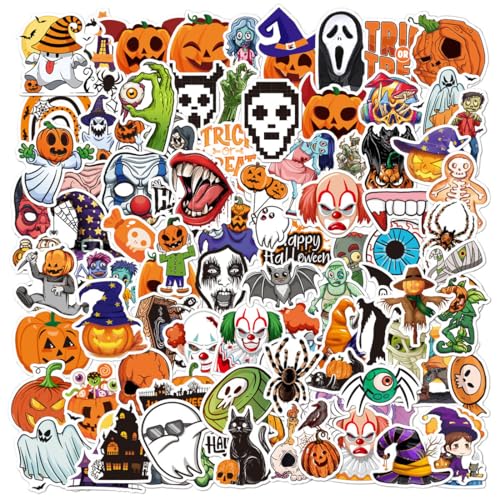 100 Pièces Halloween Doodle Autocollants Cadeau Amusant Autocollants Anime DIY Stickers Imperméables Cool Autocollants PVC pour Ordinateur Portable Scrapbook Décorations De Fête D'halloween