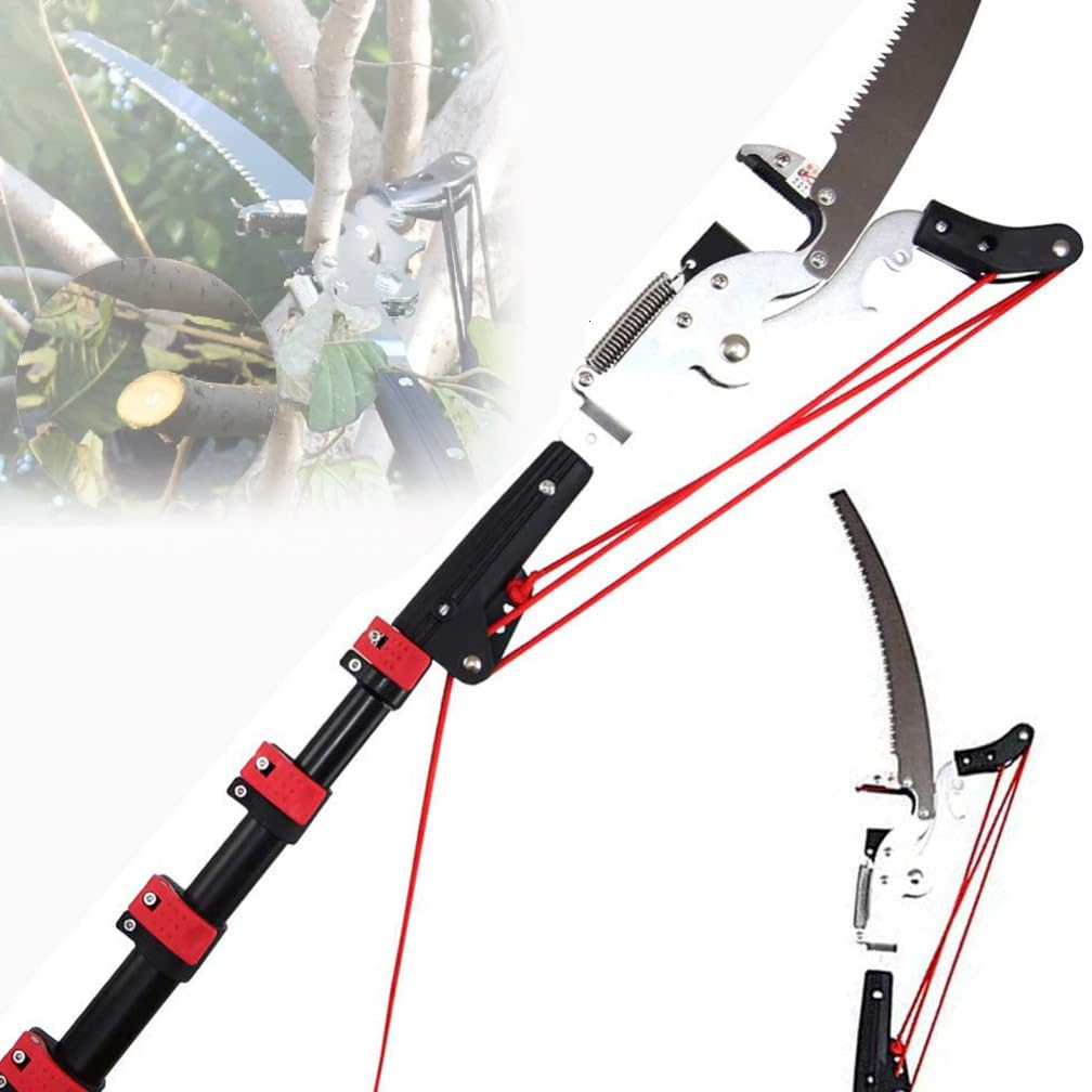 Tijeras de podar de Ramas Altas, Tijeras de podar telescópicas de Brazo Largo, Sierra de pértiga de Largo Alcance, Tijeras de podar largas para Jardines, recolección de Frutas,5.4M