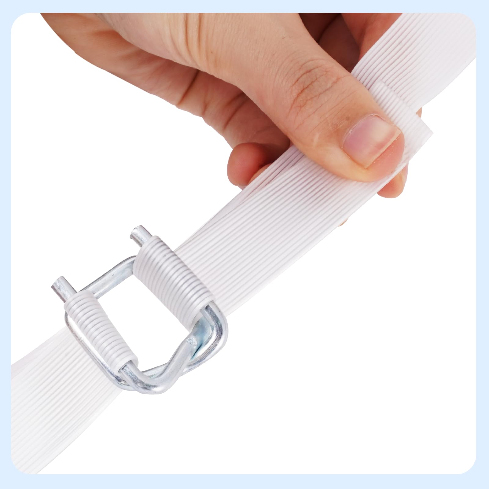 Sangle polyester 560m 19mm résistante 725kg, 200 boucles de cerclage 19mm
