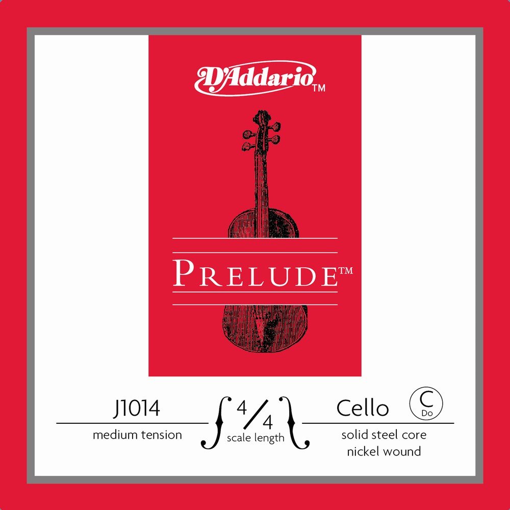 D'AddarioPrelude Cello Single C String, 4/4 Scale, Medium Tension, 10-Pack