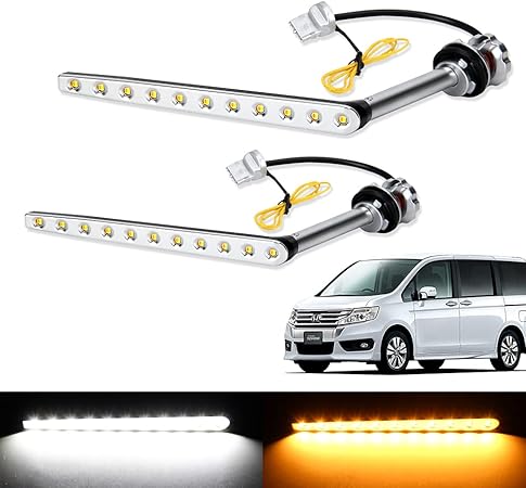 Amazon ステップワゴン Led ウィンカー 流れる シーケンシャルウィンカー ポジション機能追加 ステップワゴン Rk5 Rk6 H24 4 H27 3専用 Led ウィンカーポジションキット ハイフラ防止 抵抗内蔵 流れるウィンカー機能付き ホンダ Stepwgn 専用パーツ アンバー ホワイト 2