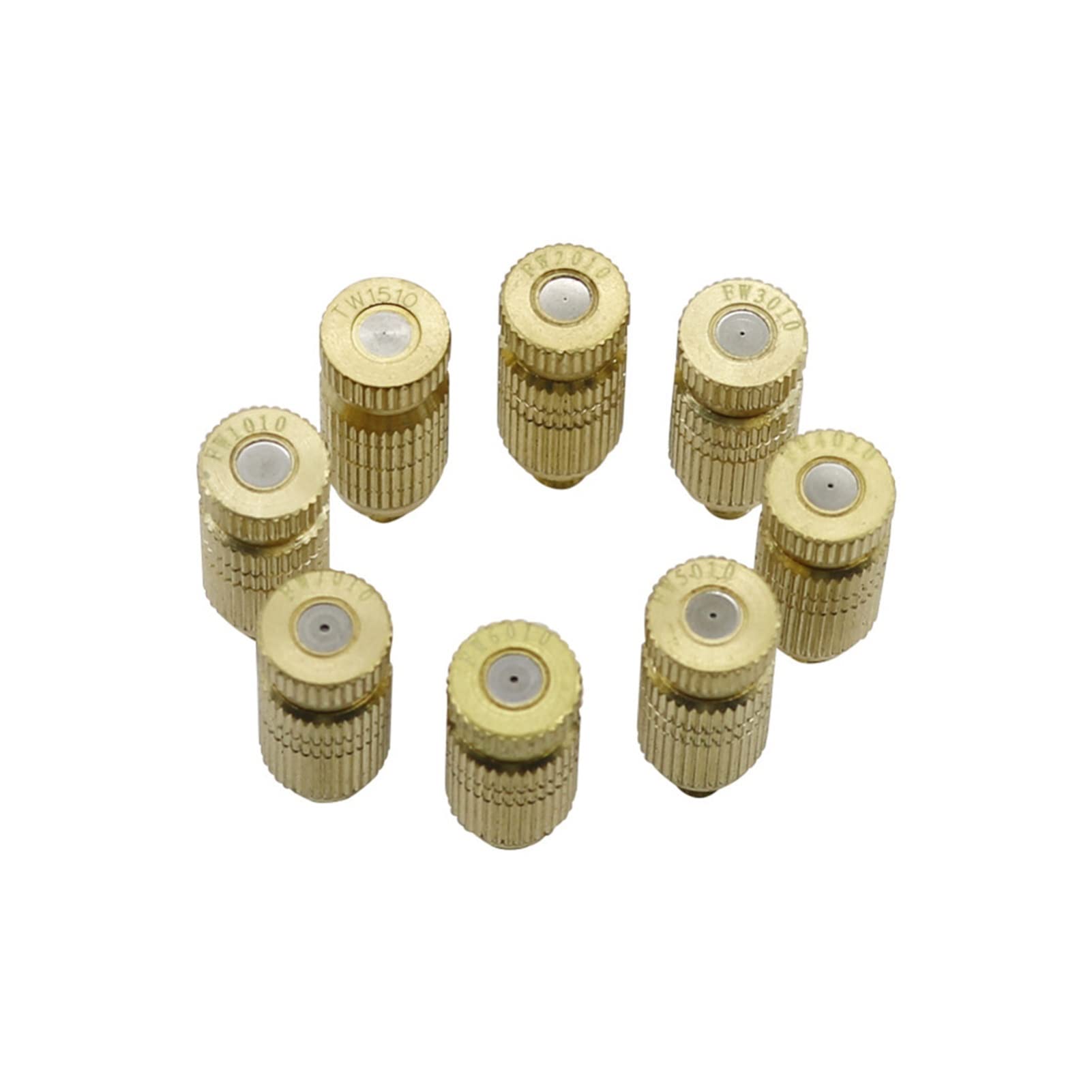SCMYZLYD Brass misting Nozzles, High Pressure Brass Atomizing Nozzle 20 Pack Male Thread For Irrigation Vegetable Cooling(0.2 Mm Mist)