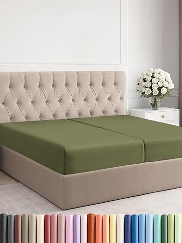 Miniatura 658 de King Fitted Bed Sheet - Bottom Single Fitted Sheet Only - Ultra-Soft Hotel Luxury Bedding w/ 8-16 Inch Deep Pockets - Breathable, Cooling & Wrinkle