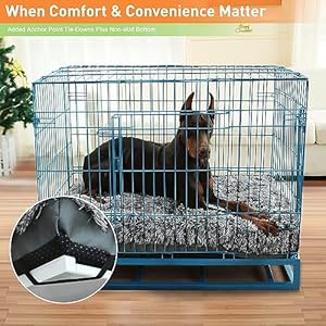 Dog beds for large dogs fixable deluxe cozy dog kennel beds for crates washable dog bed 36 x 23 x 3 inches black   cucciolini doodles