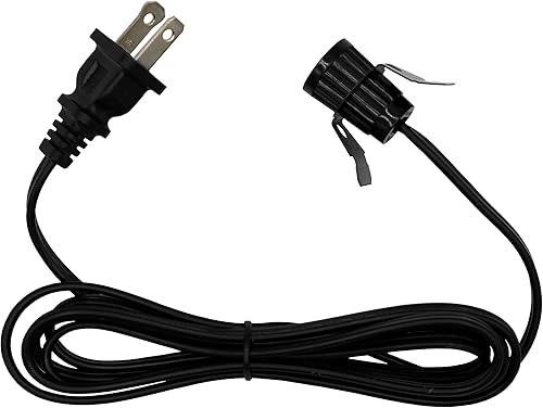 Creative Hobbies 7110K - Cable de repuesto de una sola luz negra para casa de pueblo de Navidad, luces de calabaza, objetos pequeños, paquete de 1