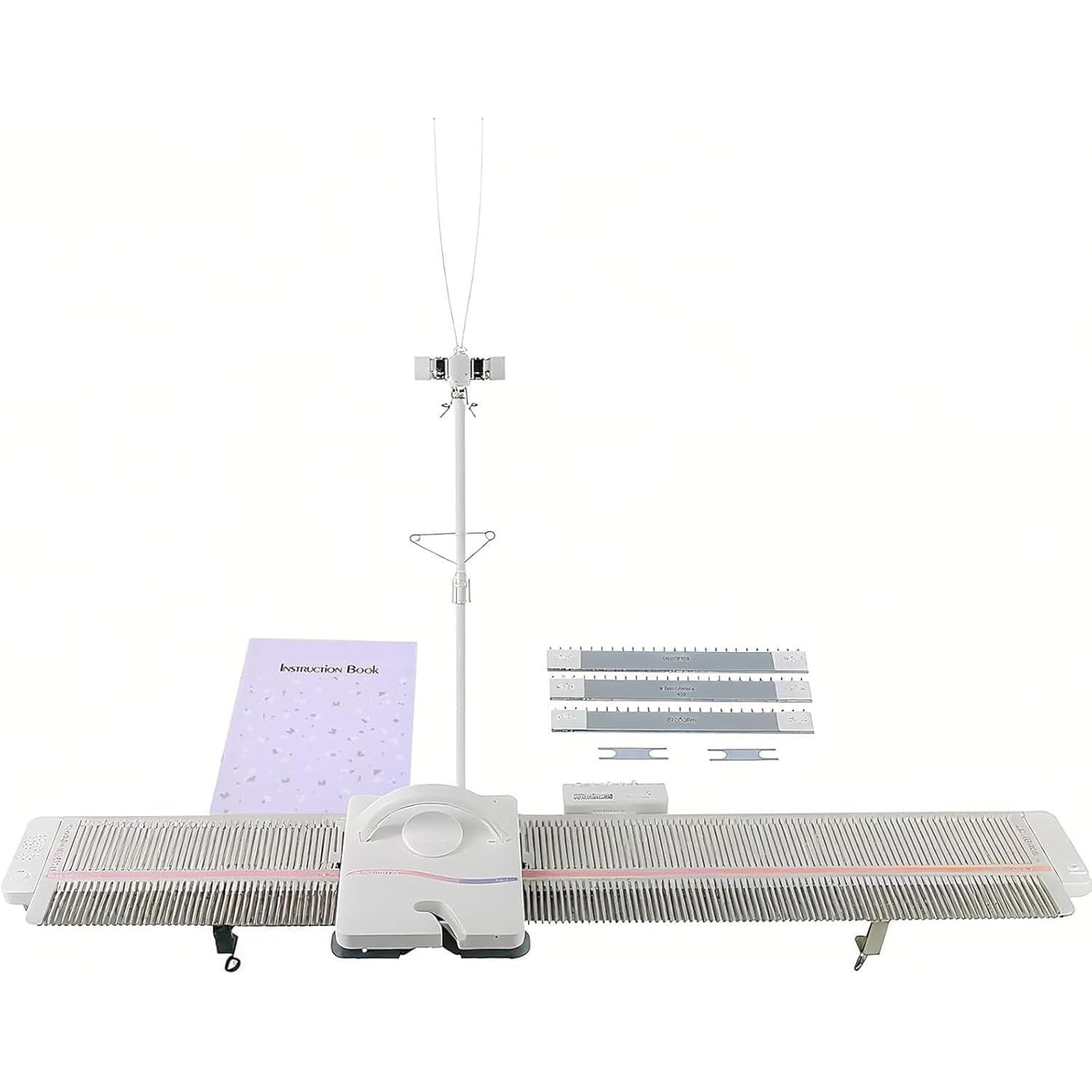 ANXYYDS LK150 6.5mm Mid Gauge Plastic Domestic Knitting Machine Includes Yarn Needles Accessories for Adults/Kids