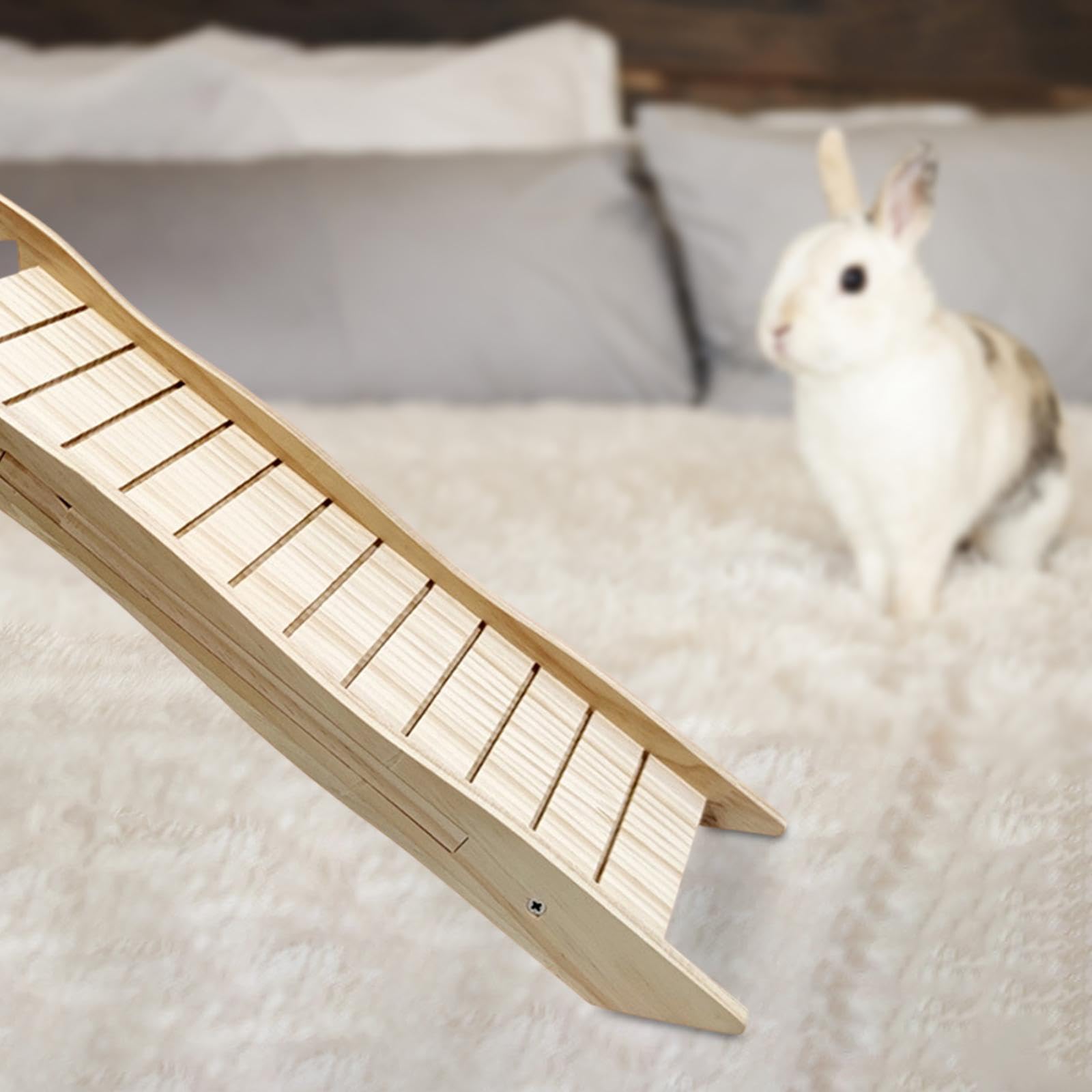 Rampa per Conigliera, Scaletta Sospesa in Legno per Gabbia di Criceto, Gioco di Arrampicata, Ponte a Scaletta in Legno per Topi, Piccoli Animali, Cinc, a