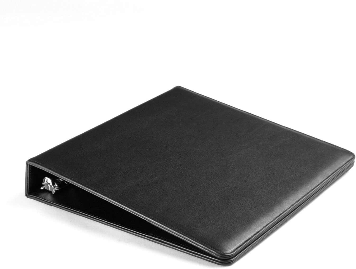 Leatherology Black Onyx Deluxe 3-Ring Presentation Binder with Interior Pockets