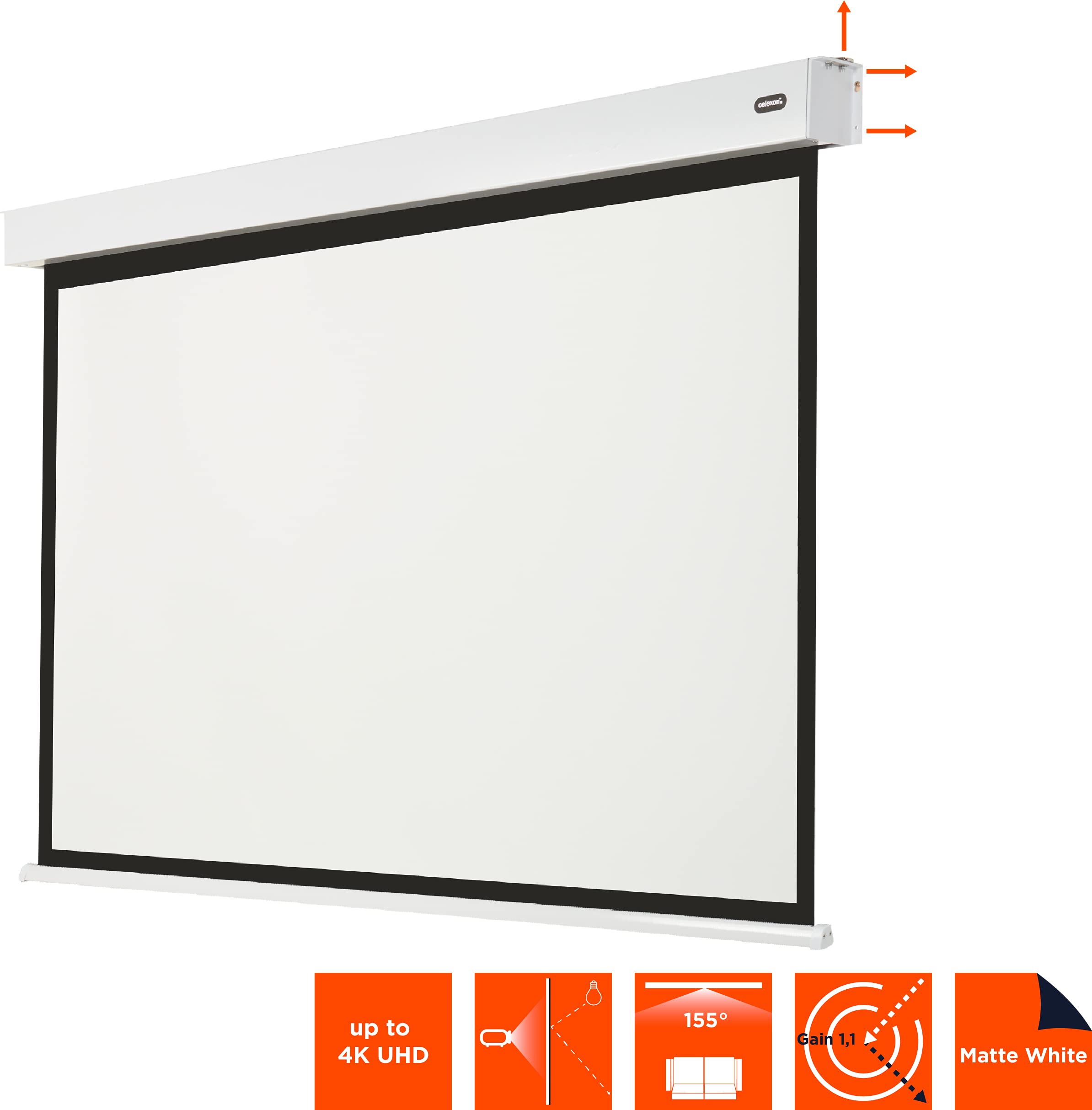 celexon Professional Plus V2 écran motorisé Batterie 120" | 240x180cm 4:3