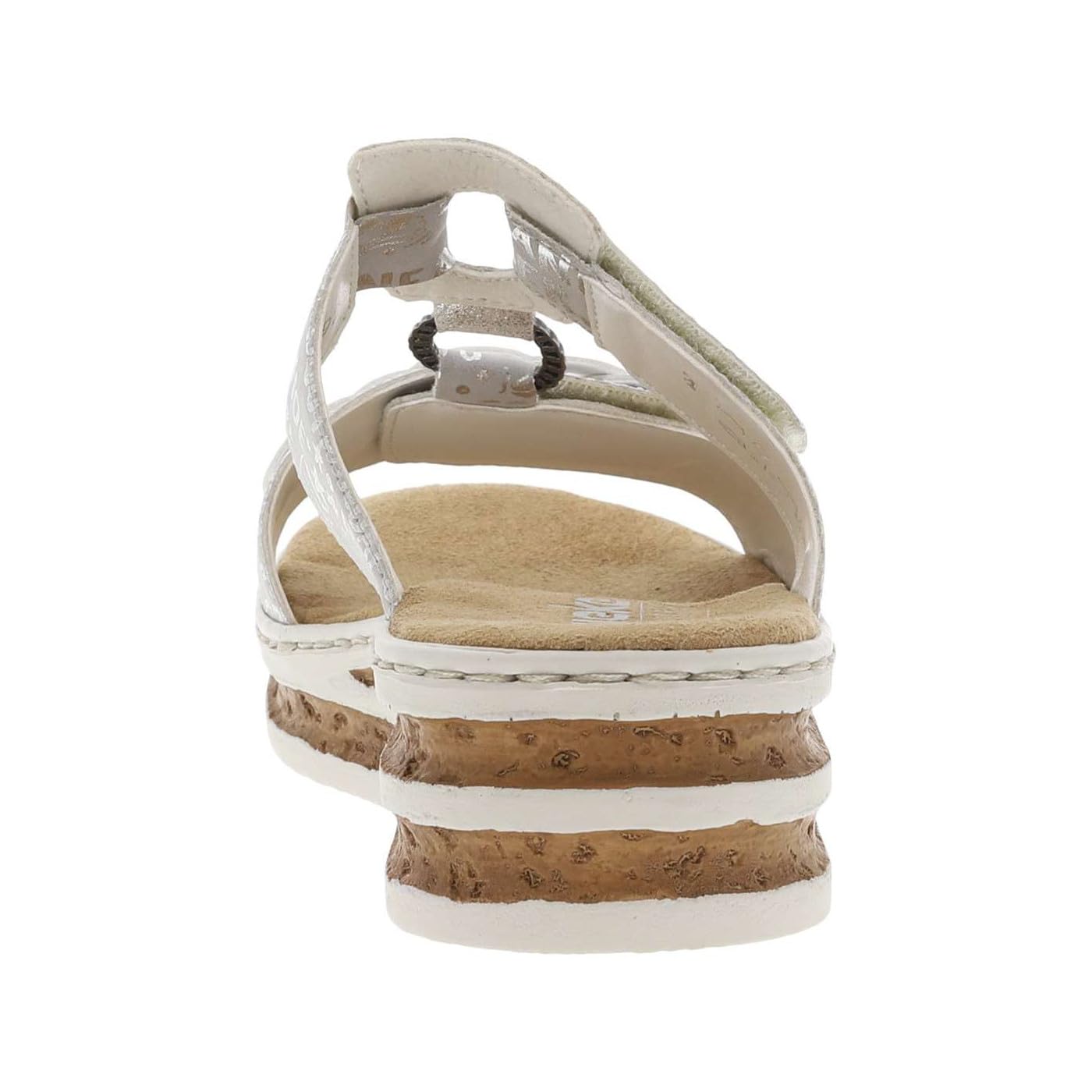 Rieker Pantolette Blu Finta Pelle