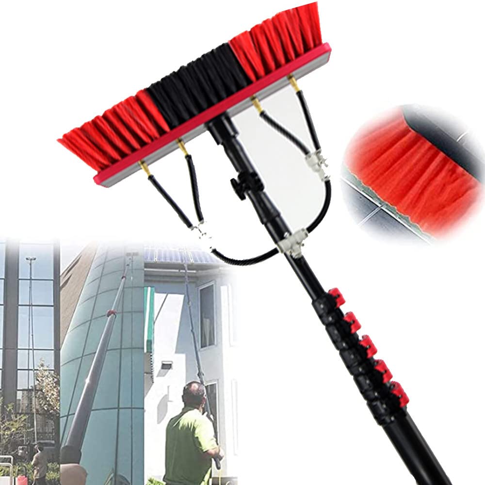 Équipement de lavage de vitres télescopique et brosse pour panneaux solaires avec kit eau