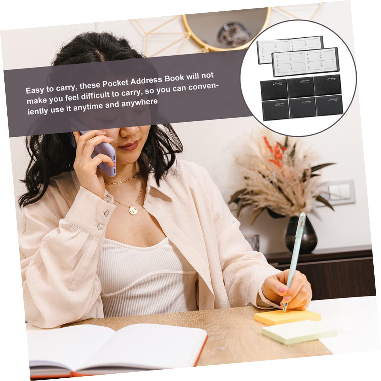 EXCEART Lot De 12 Mini Carnet D'adresses - Petit Répertoire Téléphonique Pour Portefeuille - Carnet Pratique Avec Pages Durables Et Faciles à