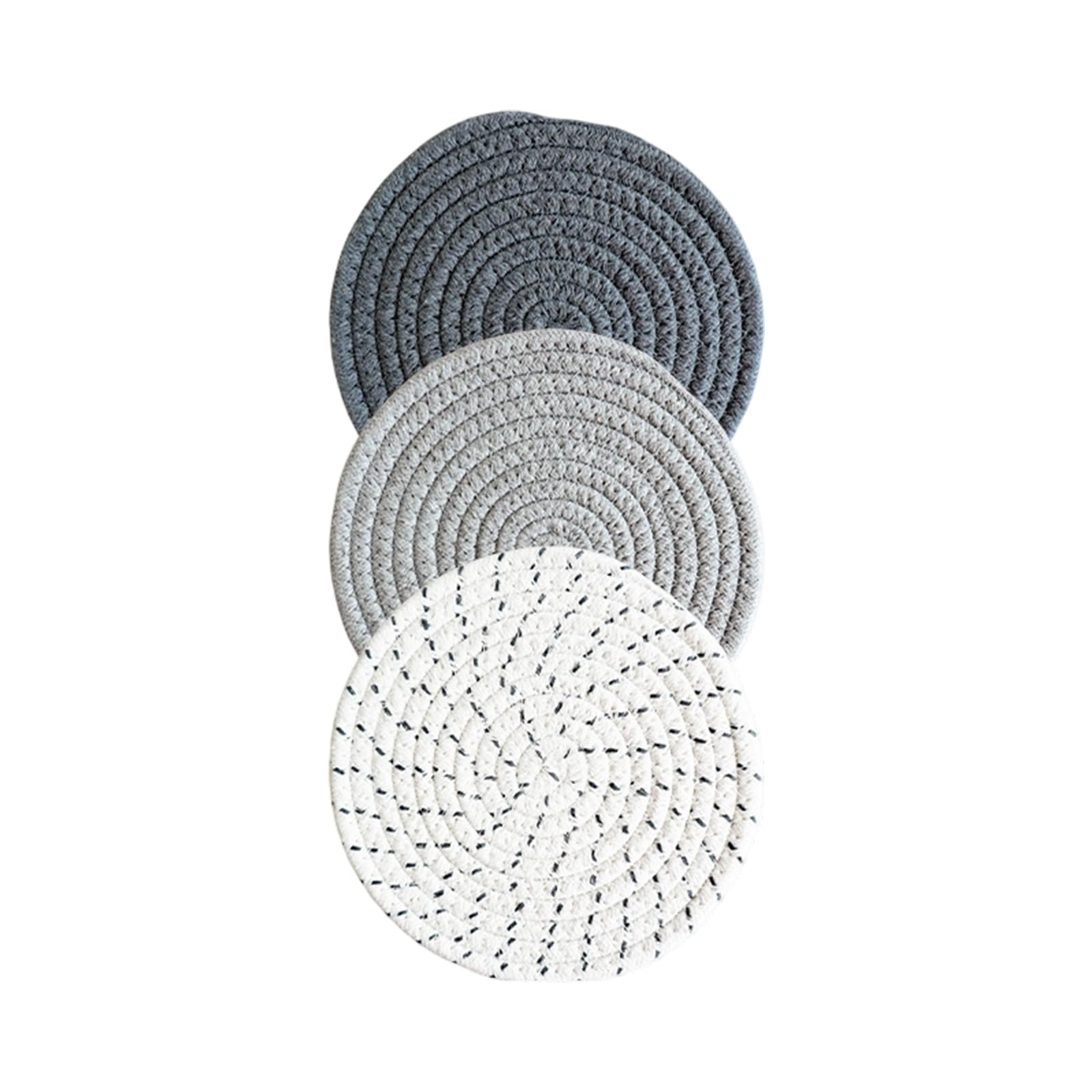 Oxxggkao 3 Pack Multicolored Protectors Cotton Rope Insulation Pad Nonslip Countertops Placemat