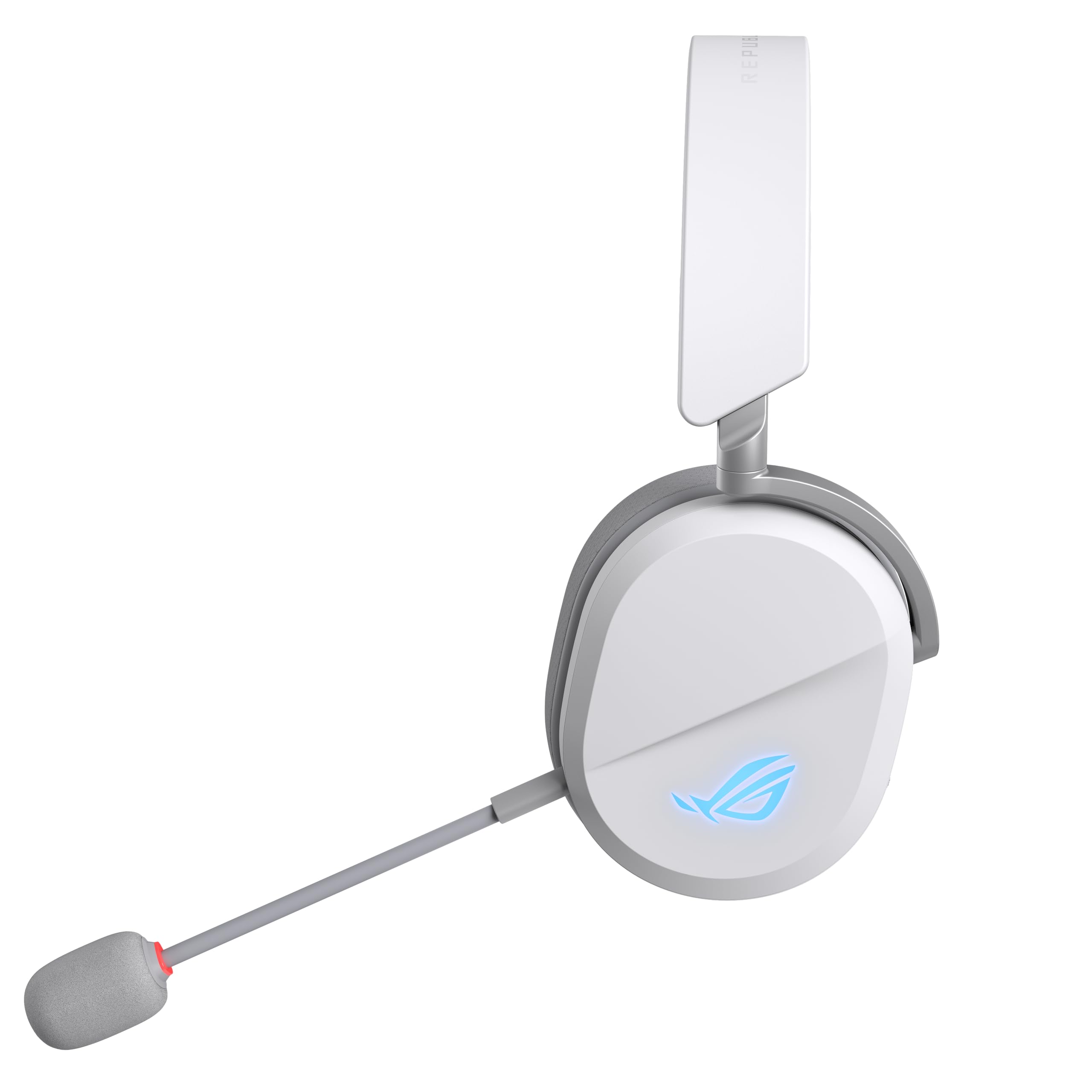 ASUS ROG Pelta White - bezprzewodowy zestaw słuchawkowy do gier - trójtrybowa łączność z Speednova, tytanowe membrany 50 mm, ultraszerokopasmowy mikrofon 10 mm, bateria 60 godzin, waga 309 g
