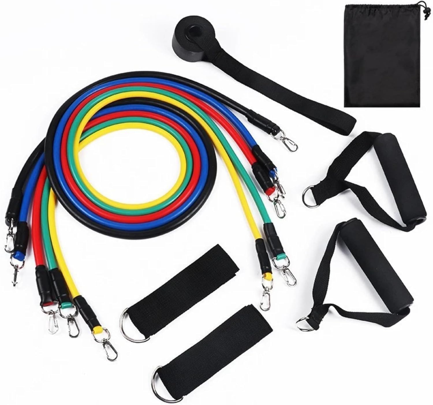 Pull Up Resistance Bands – 5 Levels Heavy-Duty Exercise Bands for Muscle Training, Yoga, Calisthenics & Fitness Workouts – Latex/TPE (11Pcs (Natural Rubber))