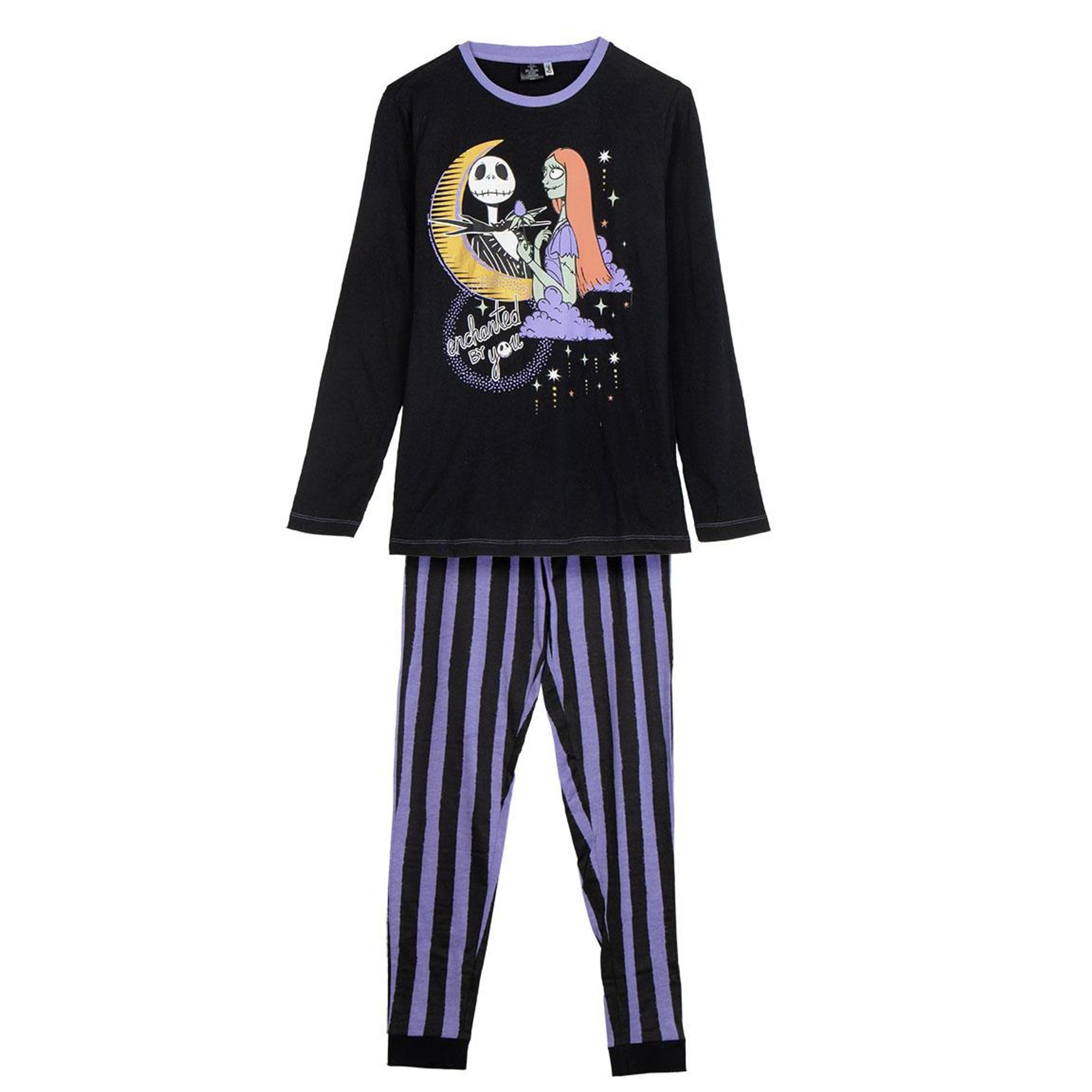 Pijama Invierno Pesadilla Antes de Navidad Fabricado en Algodón de 220 gsm 100% Estampado de Jack y Sally - Producto Original Diseñado en España