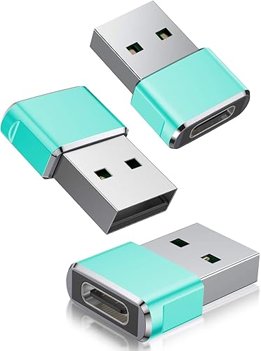 Basesailor Adaptador USB a USB C, paquete de 3, convertidor de cable tipo C hembra a USB A macho para iPhone 16 15 Pro, MacBook, iMac, PC, portátil,