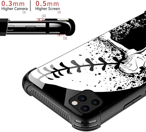 Miniatura 3 de CARLOCA Funda compatible con iPhone 11, iPhone 11 para niñas, mujeres y niños, diseño de patrón de béisbol en casa, a prueba de golpes,
