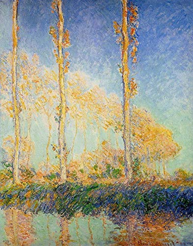 Trois peupliers en automne Monet pour sublimer votre décoration de salon