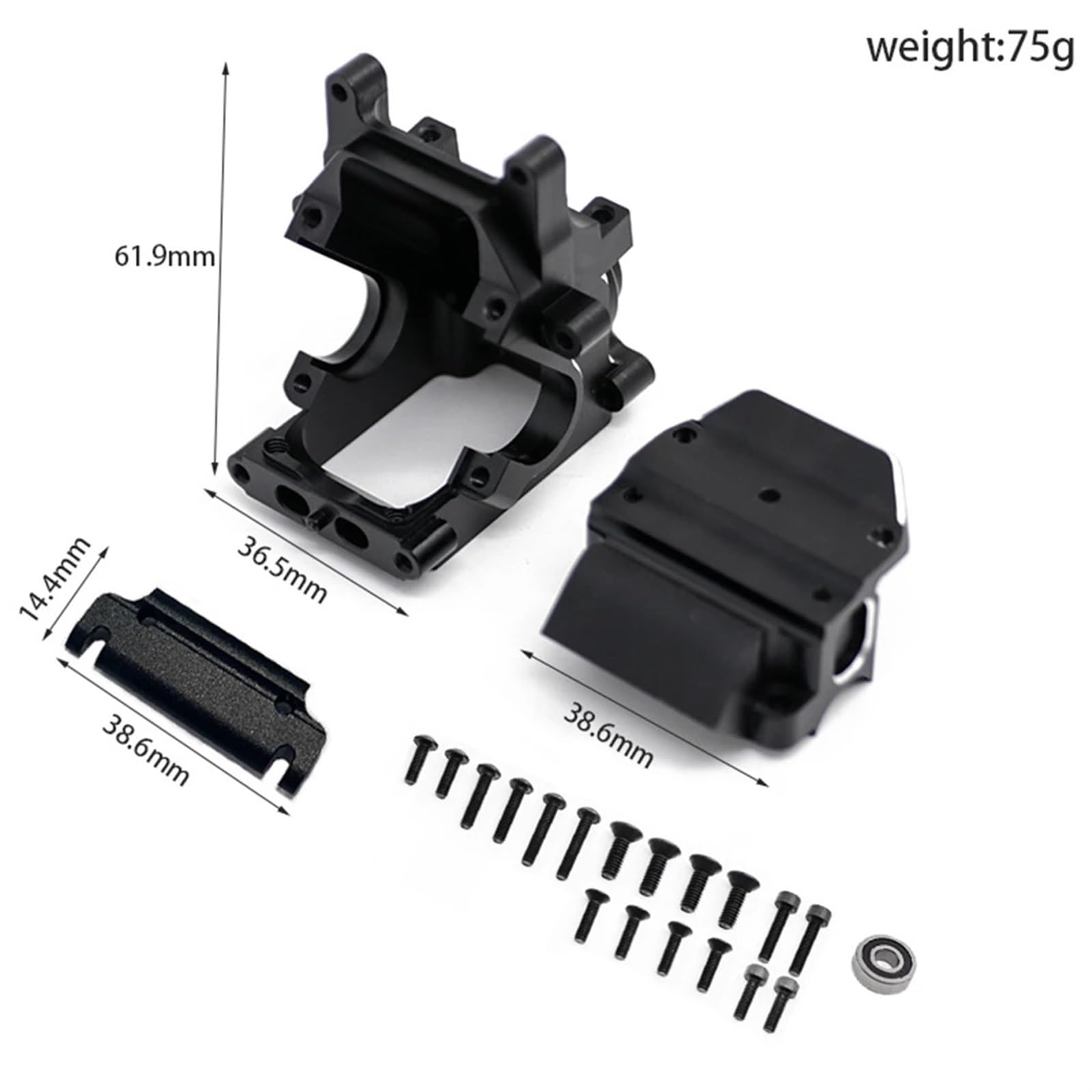 RC Getriebe Box Für Infraction Für Mojave Für Limitless 6S 1/7 RC-Auto-Upgrade-Teile, Metallgetriebegehäuse, Getriebegehäuse