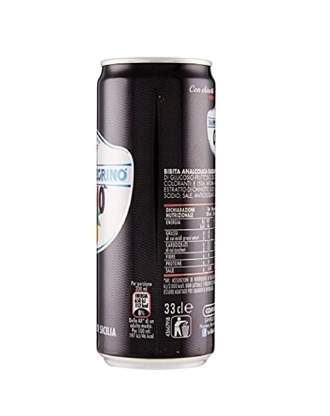 Italian Gourmet Bundle 72x Sanpellegrino Chino 33cl (Total 23,76L) Boisson gazeuse italienne au chinotto, goût agrumes & herbes, fraîcheur intense, idéale apéritif & cocktails + Italian Gourmet Polpa