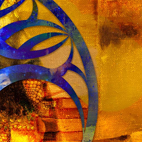 Tableau moderne Klimt Arbre or avec impression sur toile graphique