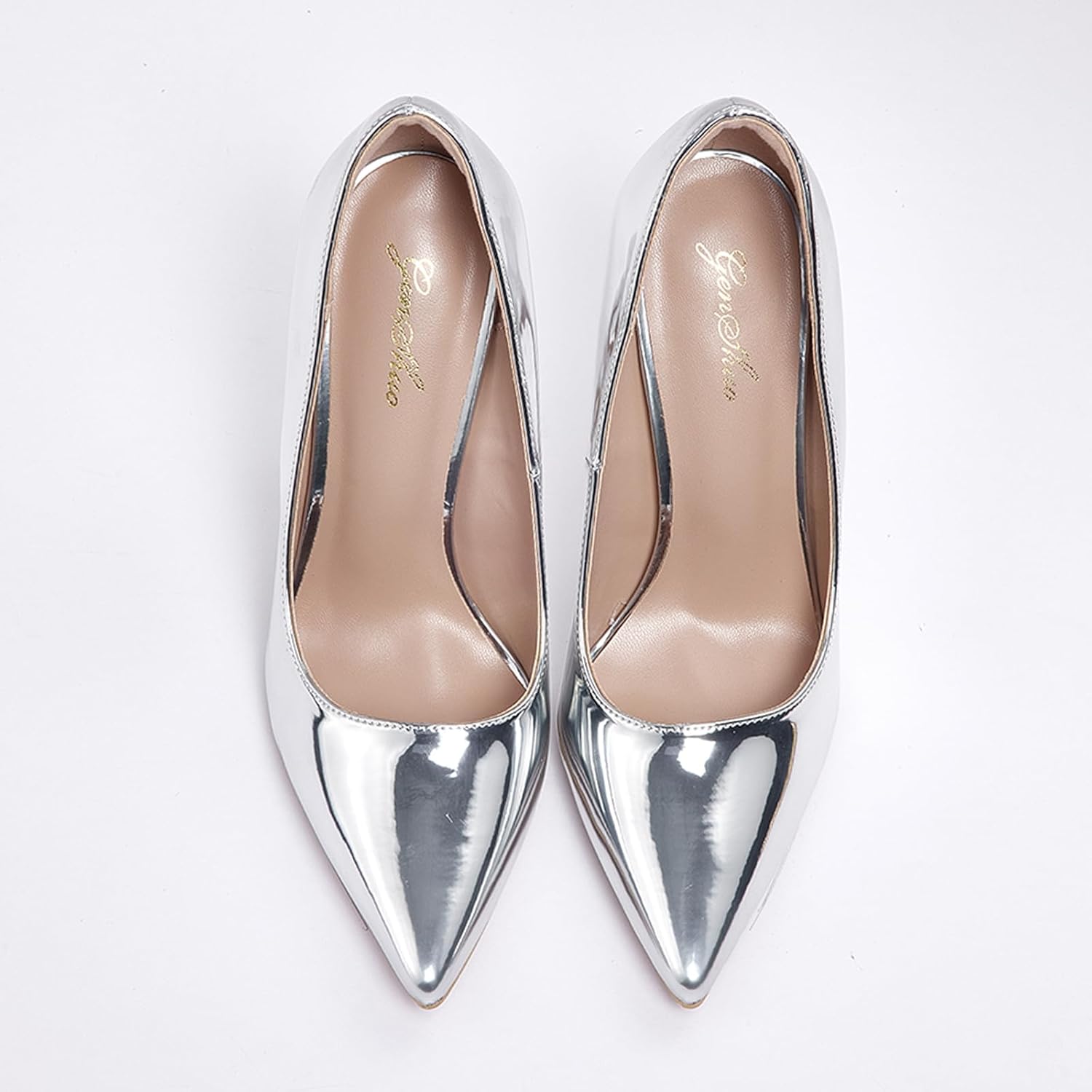 GENSHUO Women's 4.7 Inch Pumps Pointy Toe Stiletto Sexy High Heels Work Party Wedding Shoes - Image 4