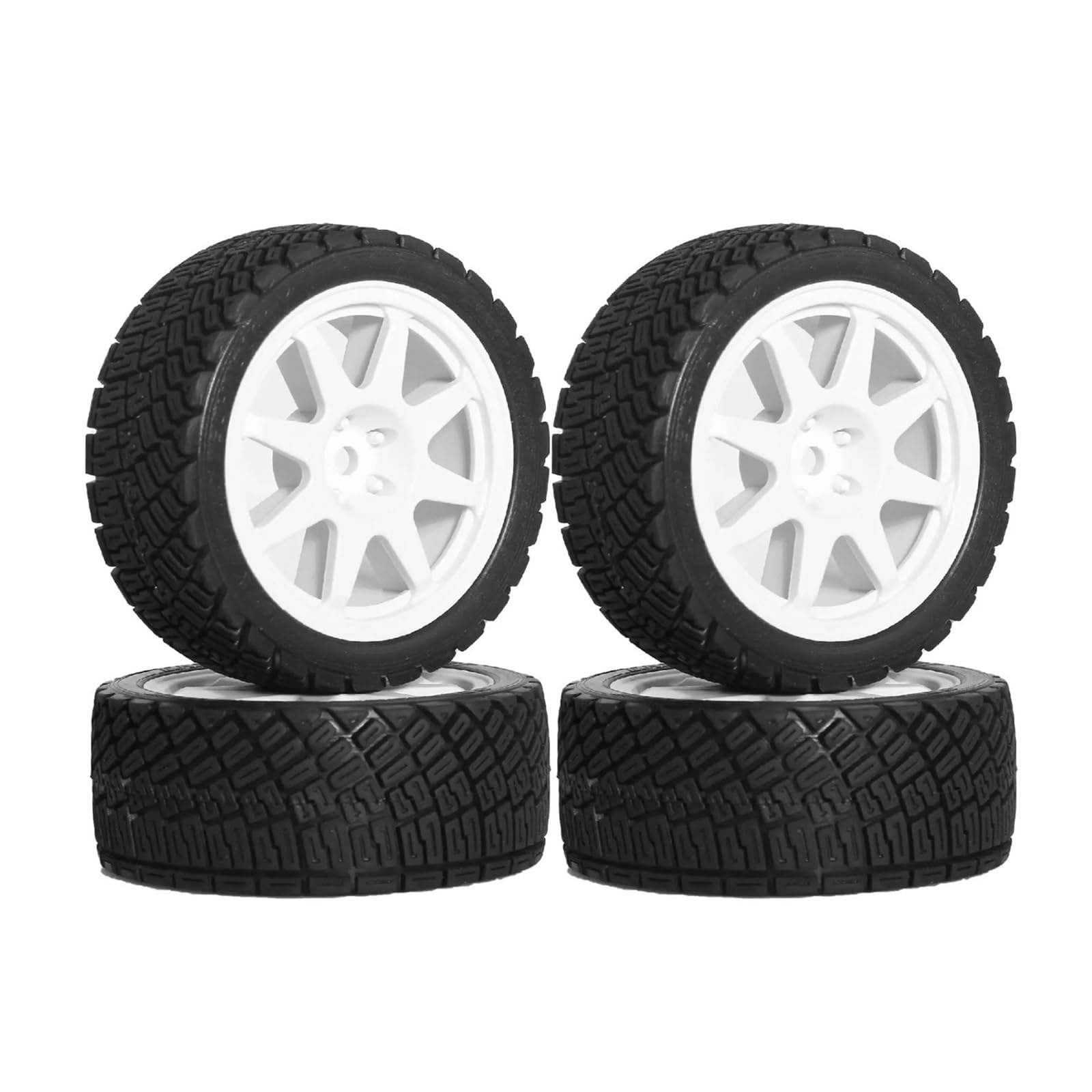 RC Coche NeumáTico Piezas para HPI para Tamiya para TT02 XV01 WRC C3 1/10 Juego Llantas Y Neumáticos para Coche RC Carretera para Rally Carreras Accesorios Mejoras Repuesto