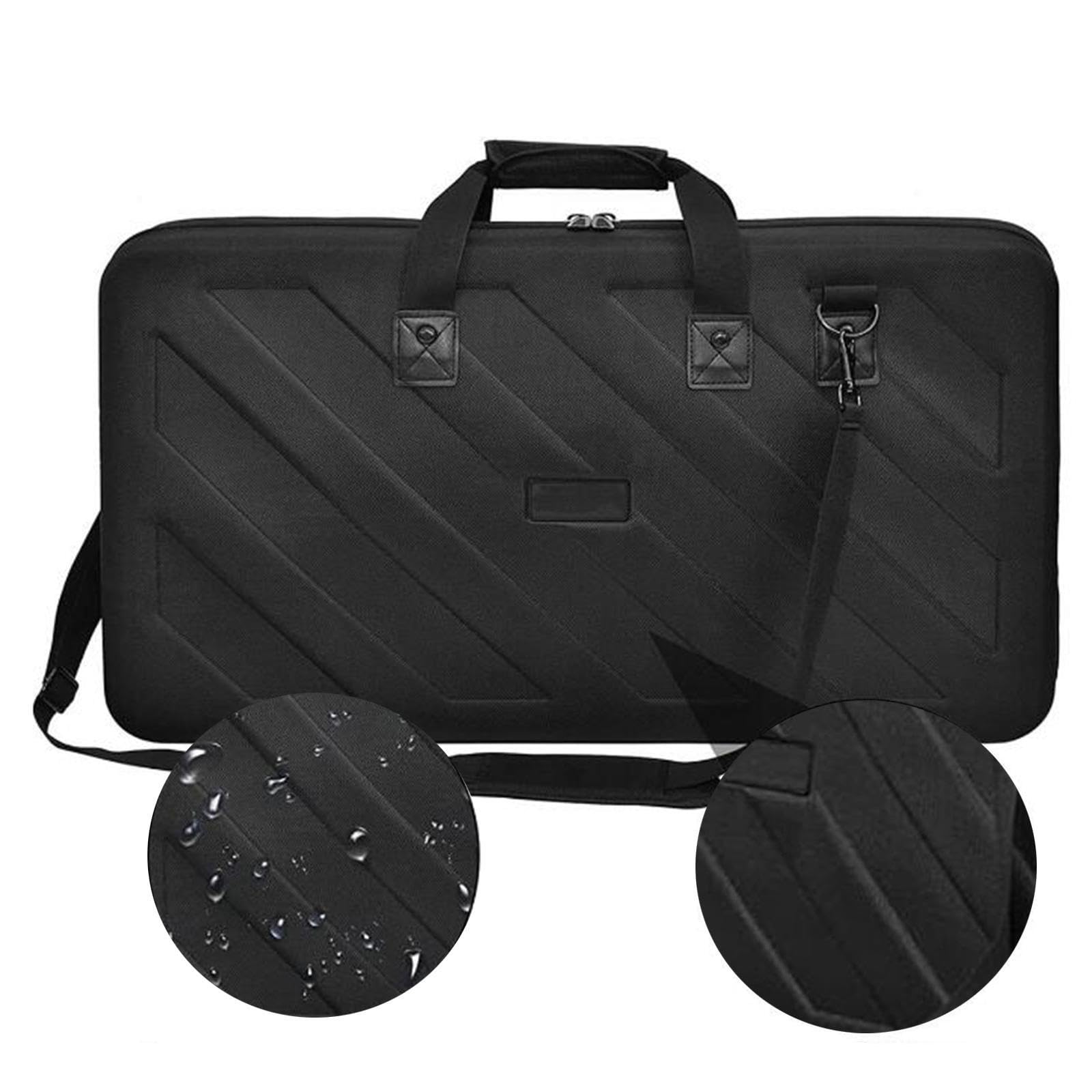 Borsa da viaggio per attrezzatura DJ multi-scomparto con resistenti cinghie regolabili in EVA per un trasporto sicuro e confortevole. Borsa da viaggio