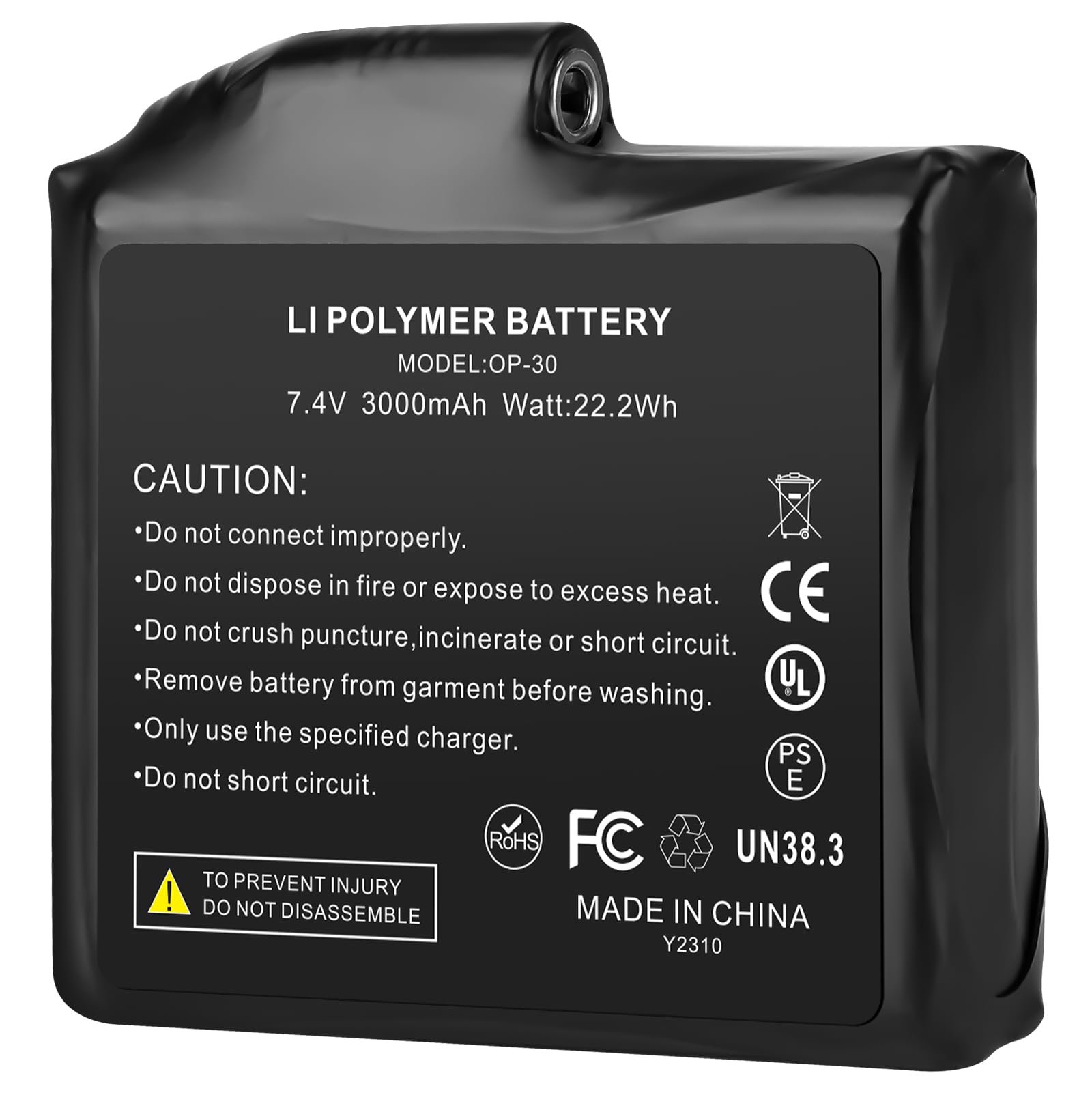 2Pcs 7.4V 2200mAh Heated Gloves Socks Battery, Dual Charger, USB Charging Cable Rechargable Lithium Polymer Batteries for Heated Gloves Socks Hats Mittens Heating Pad (2pcs Included)