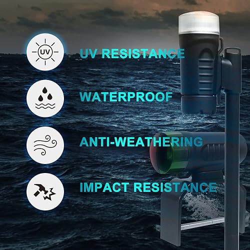 Miniatura 2 de Batería de lancha con arco y popa, batería portátil, para navegación para pontón y lancha pequeña (gris)