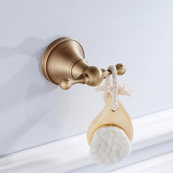 Flybath Towel Hook Brushed Brass Antique Coat Robe Hooks Wall Mounted