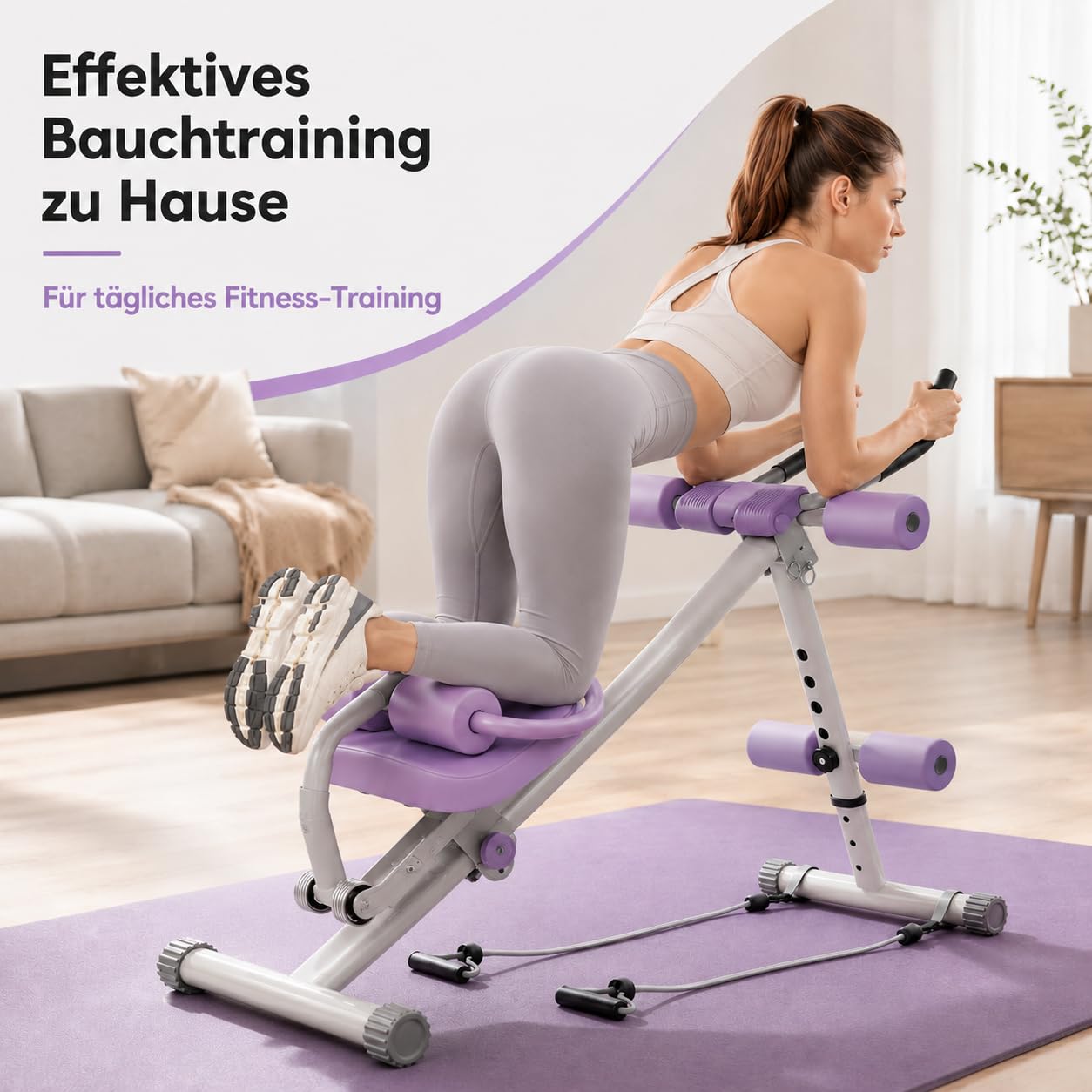 Abdominal Trainer Bauchtrainer Adjustable Abs Trainer for Home Gym Ganzkörpertrainer Foldable MAX 150 kg